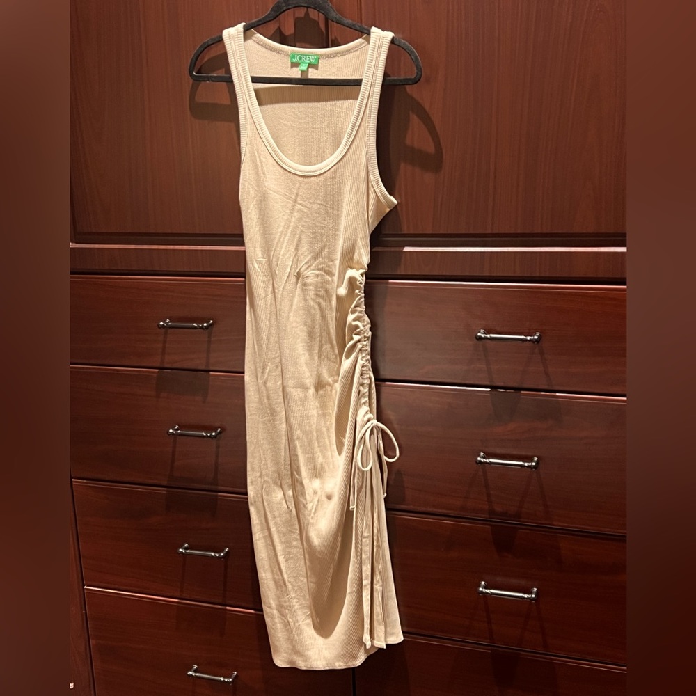 J.Crew Medium tan ribbed tank dress. NWOT